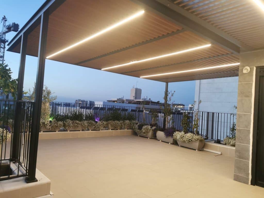 פרגולות אלומיניום בטירת כרמל